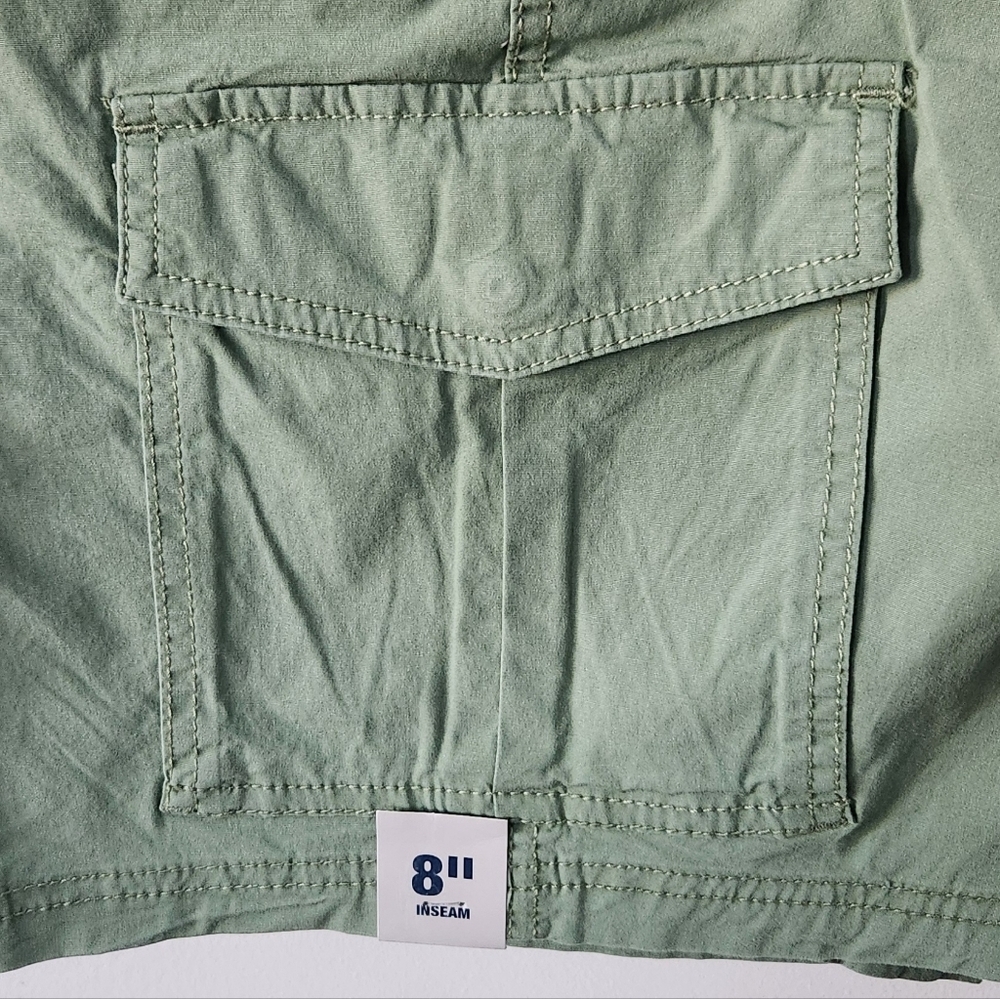 🩳 George Men’s Green Pull-On Cargo Shorts – Size Medium (32–34), NWT, 8” Inseam - Picture 11 of 13